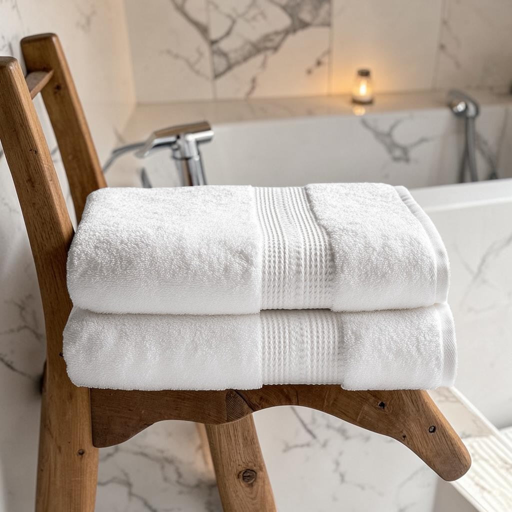 Vjwen Luxury Turkish Bath Towel - Jumbo Size (35" x 70") 800 GSM Extra Thick Combed Cotton - Ultra Soft & Highly Absorbent Hotel Spa Towel - White